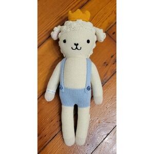 Cuddle + Kind Sebastian the Lamb 13" Plush Doll Hand-Knit Stuffed Buddy Soft Toy